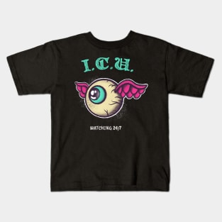 I.C.U. Watching Eye Wings Eybeall Tattoo Kids T-Shirt